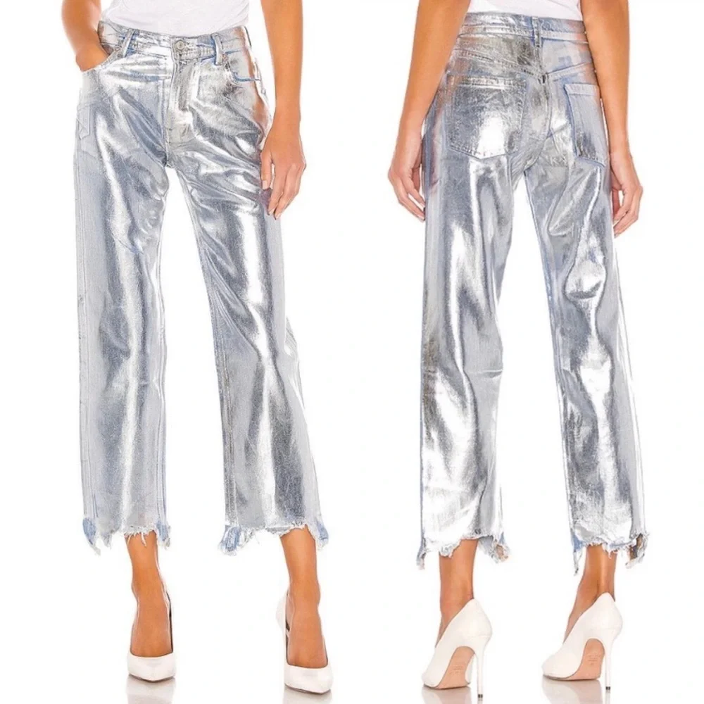 Free People Maggie Foil Jeans